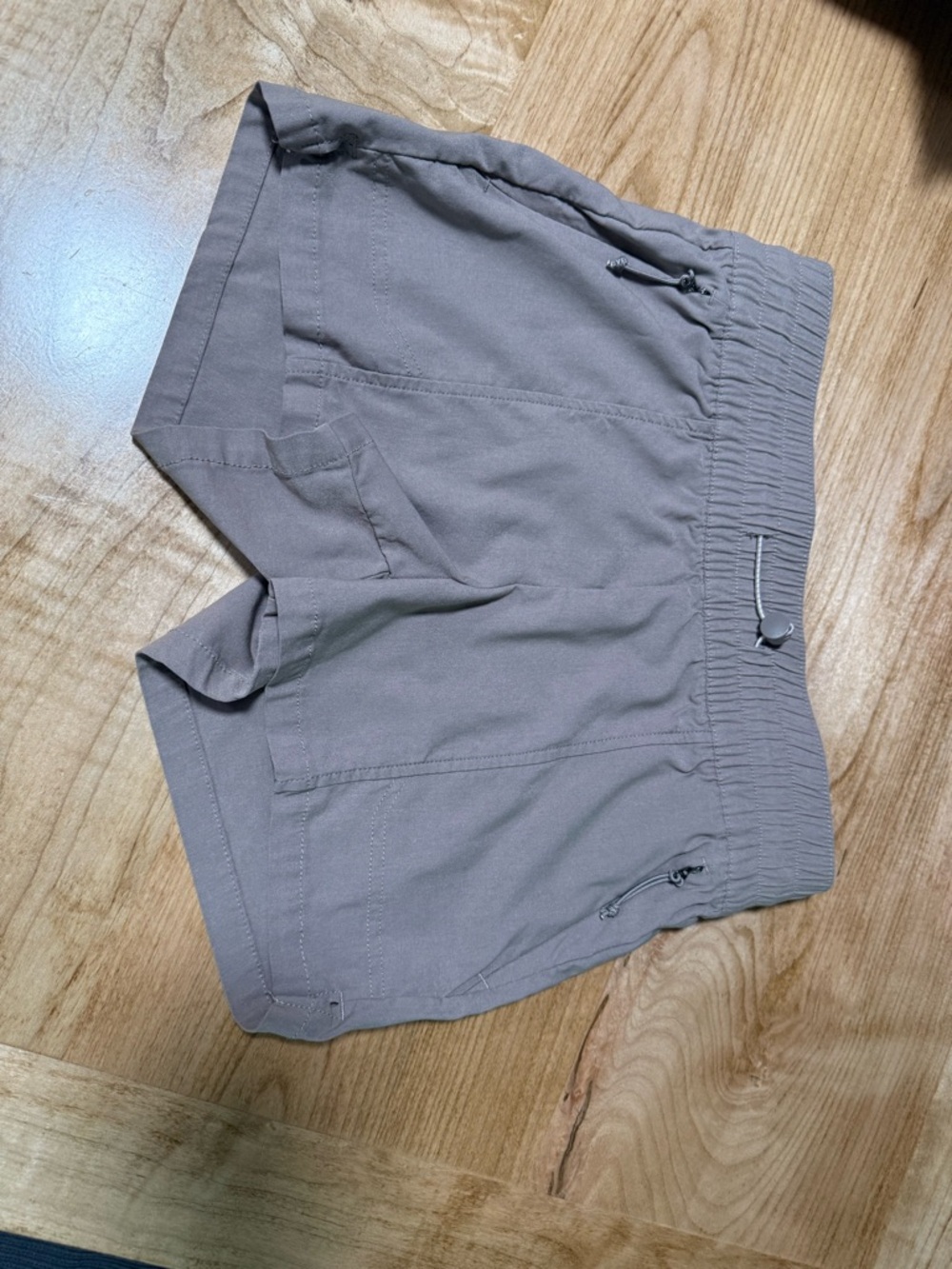 Avalanche Women’s Taupe Athletic Elastic-Waist Shorts